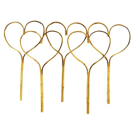 Foro 24 in. Bamboo Heart Stake, 5PK FO2527886